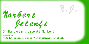 norbert jelenfi business card